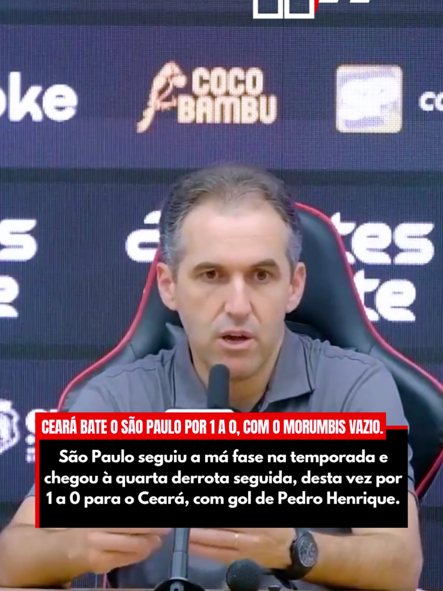 Condé analisa vitória do Ceará contra o São Paulo | COLETIVA PÓS JOGO CONTRA O SÃO PAULO #ceara #futebol #saopaulo #saopaulofc