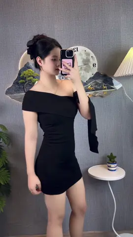 Váy Trễ Vai Lệch 1 Bên Ôm Body
