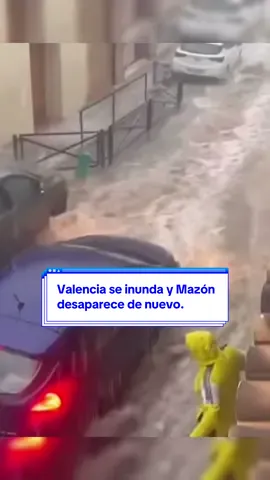 Alerta: Valencia se vuelve a inundar y Mazón vuelve a desaparecer. Mientras las lluvias sumergen a la Comunidad Valenciana en el miedo por el recuerdo de la DANA, el presidente del PP está en Murcia. #foryou #valencia #mazon #dana #viralvideo 
