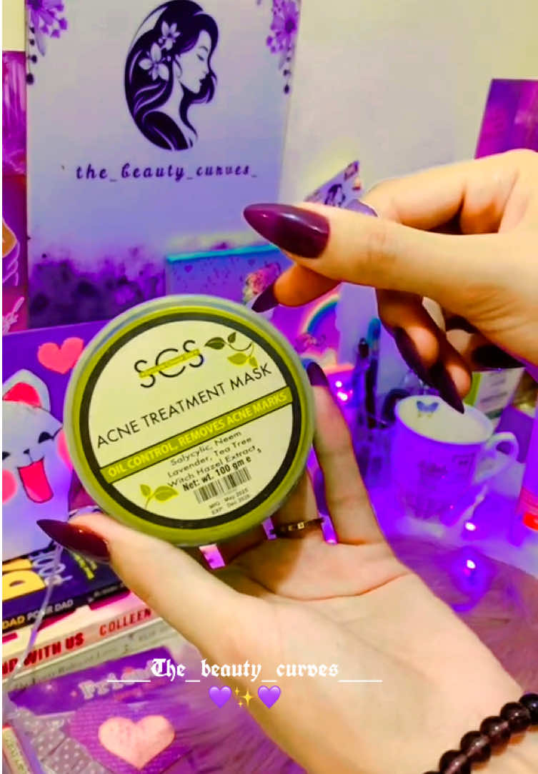 All about this acne treatment gell mask✅🍃💜🫶🏻✨✨✨ Order at given wtsapp mentioned in bio . #thebeautycurves💜 #foryou #scs #acnetreatmentmask #acneproblem Ache,pimples,openpores ,black/whiteheads ,redness ,acnespots ,oilyskin , clear skin,glowing skin ,treatment 