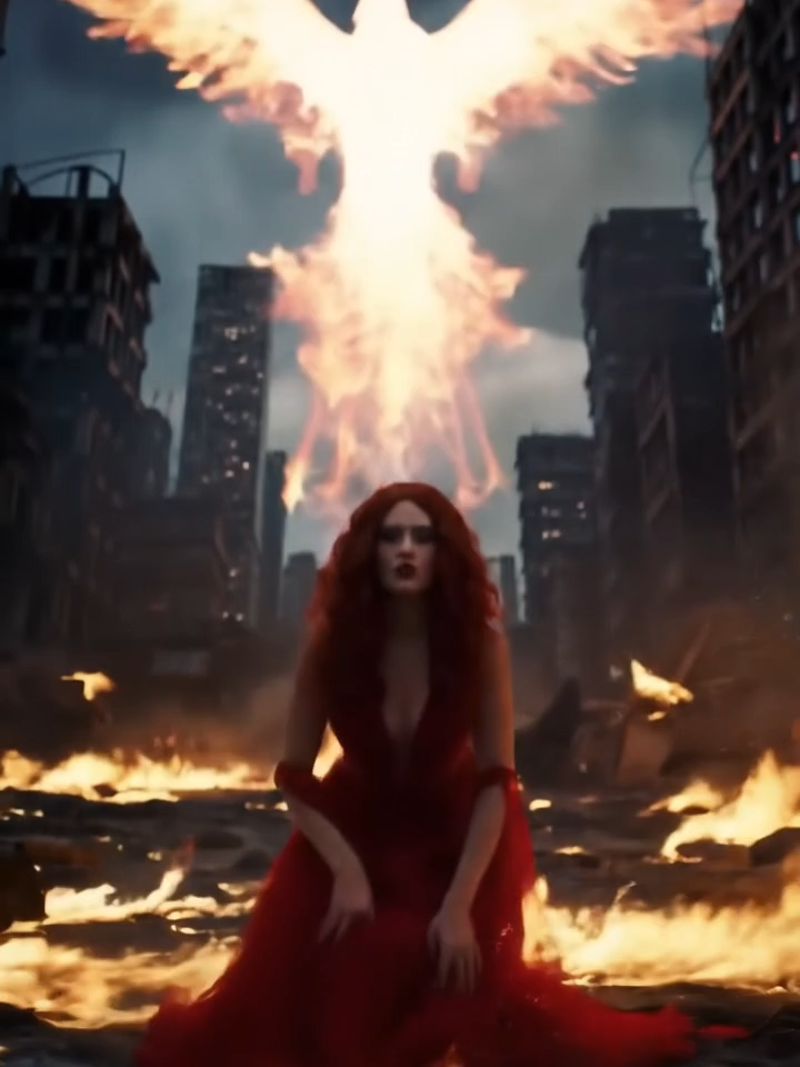 The Phoenix Queen Rises. #AIModels #virol #AIArt #fypシ゚ #MythicFashion #FrozenStarOracle #MythicRebirth #FantasyRunway #AIModelSaga #MythicClash #FantasyEmpress #PhoenixSaga #BattleOfTwoFlames