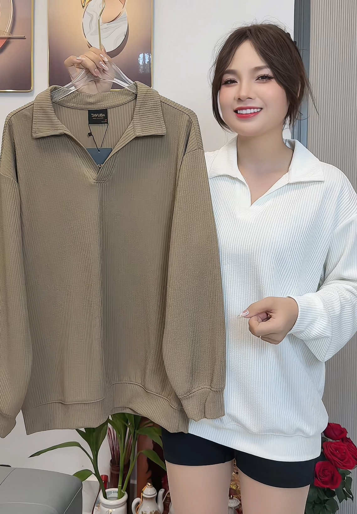 Áo thun tăm cổ V trụ DAVUBA dài tay form rộng chất mát co giãn thoải mái mặc đi làm đi học đều đẹp trai như zai Hàn #davuba #aothun #lanhpuca #thoitrangnam 