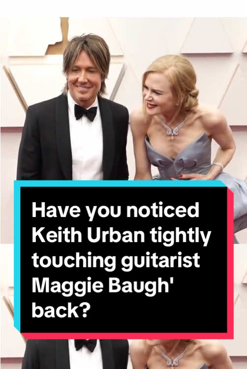 Have you noticed Keith Urban tightly touching guitarist Maggie Baugh' back? No one realized that Maggie is allegedly the person responsible for Keith's divorce from Nicole Kidman!#usa #fyp #celebrity #keithurban #nicolekidman 