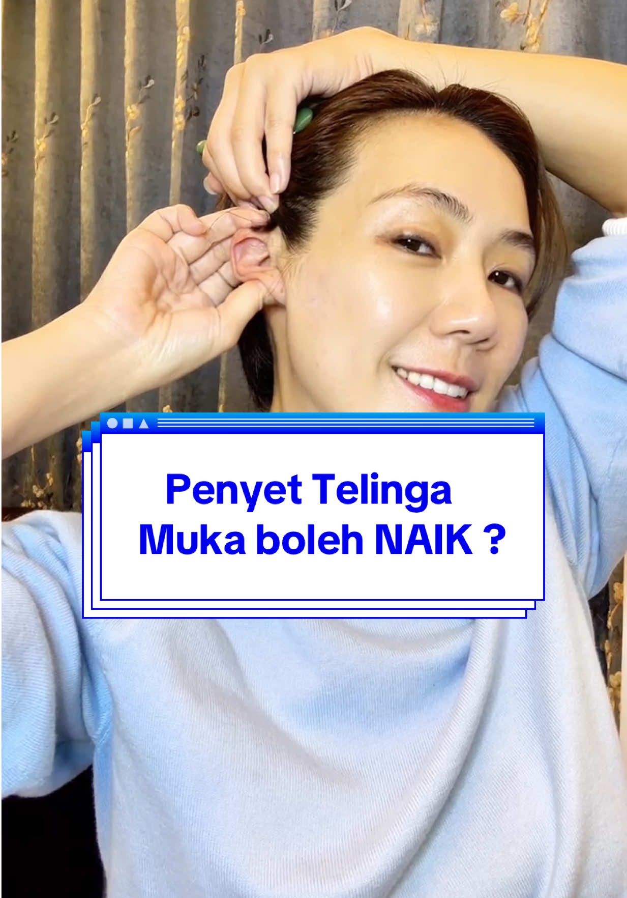 Banyak orang yang tak tahu, penyet telinga muka boleh naik.  Urutan tanpa sentuh muka , awak sudah cuba ke belum ? #cikguchris #urutantradisional #awetmuda #cikguchrisawetmuda #facelift 