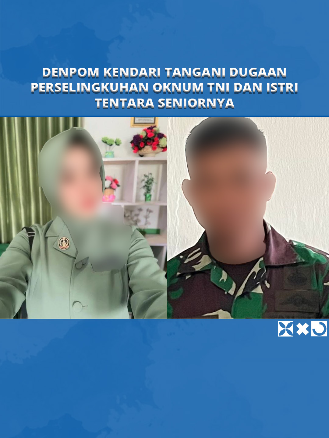 Kasus Dugaan Perselingkuhan Oknum TNI–Istri Tentara di Sulawesi Tenggara Ditangani Denpom Kendari Skandal perselingkuhan melibatkan prajurit dan istri rekannya mencuat disalah satu kesatuan Tentara Nasional Indonesia Angkatan Darat (TNI AD) di Sulawesi Tenggara (Sultra). Kasus ini terungkap setelah seorang prajurit, Serka MFB menemukan bukti dugaan perselingkuhan istrinya, HP, dengan Pratu RH, yang juga satu kesatuan dengan dirinya. DandenPom XIV/3 Kendari, Letkol CPM Haryadi Budaya Pela yang dikonfirmasi mengenai dugaan perselingkuhan tersebut mengatakan saat ini kasusnya masih dalam penyidikan. #perselingkuhan #oknumtni #istritentara #senior #selingkuh #kendari #tribunnewssultra #ditahan Program: Tribun Update Video Editor: Wa Ode Ria Ika Hasana Sumber: Sugi Hartono Uploader: