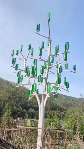 The wind-powered trees installed in the scenic area have officially commenced operation.#windturbine #windpower #windfarm #freeenergy #newenergy 