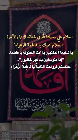 السلام على وسيلتنا لله في شدائد الدنيا والآخرة السّلام عليك يا فاطمة الزهراء