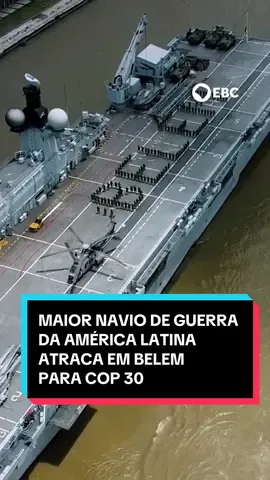 DEFESA | O maior navio de guerra da América Latina, o Navio-Aeródromo Multipropósito (NAM) “Atlântico”, atracou em Belém (PA) na última quinta-feira (25/09). O navio está na capital paraense para a Operação Atlas, um exercício das Forças Armadas para aprimorar a atuação na região amazônica e para apoiar a COP 30. Com 208 metros de comprimento e 20 mil toneladas, o NAM Atlântico transportou 1.044 militares, dois cães e 700 toneladas de equipamento da Marinha, Exército e Força Aérea, como veículos, helicópteros, armamentos e mísseis. Acompanhe a EBC das redes.