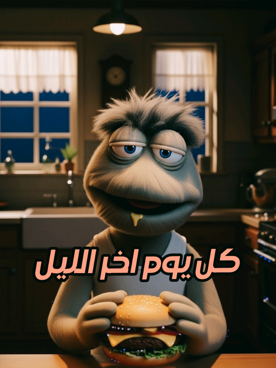 البتنجان اخد البرجر فحتا تانية 😅 #كوميدية #نكت_عربية #بستاشيو #ضحك #نكتة 