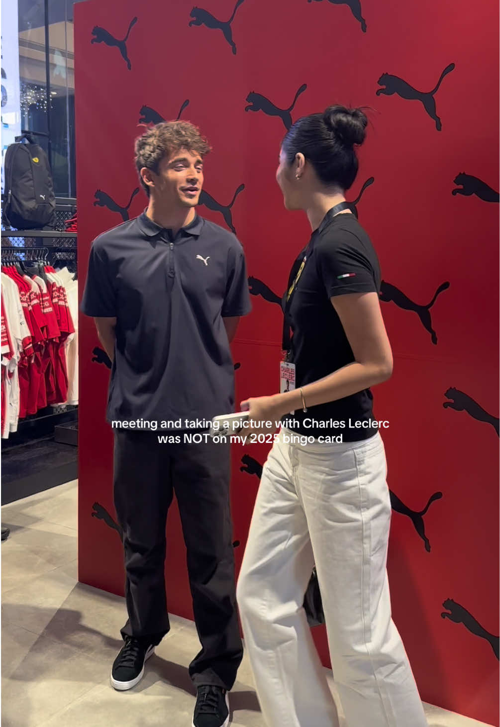 and he signed the Ferrari SF90 Stradale I brought #f1 #charlesleclerc #f1singapore #puma 