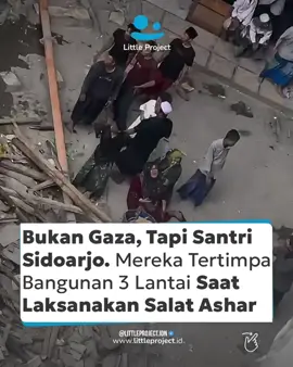Bencana di Negeri Sendiri!! Hal yang selalu kita lihat di Gaza, sekarang terjadi di Indonesia. Bangunan runtuh bukan karena bom, tapi adanya kelalaian yang terjadi. Santri-santri sedang salat Ashar, tertimpa dan tertibun oleh bangunan runtuh itu. Tangisan pecah, karena ada satu orang yang meninggal dan masih banyak korban dalam pencarian.