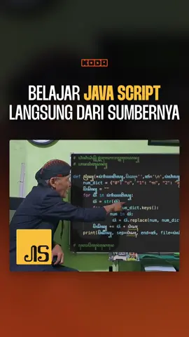 Belajar JavaScript langsung dari sumbernya… Ternyata udah jadi pelajaran wajib sejak era Majapahit 👑💻 Bedanya, dulu buat jaga kerajaan… sekarang buat jaga deadline 😭🤣 #Javascript #BelajarNgoding #FullstackDeveloper #KodaMeme #memeprogrammer 