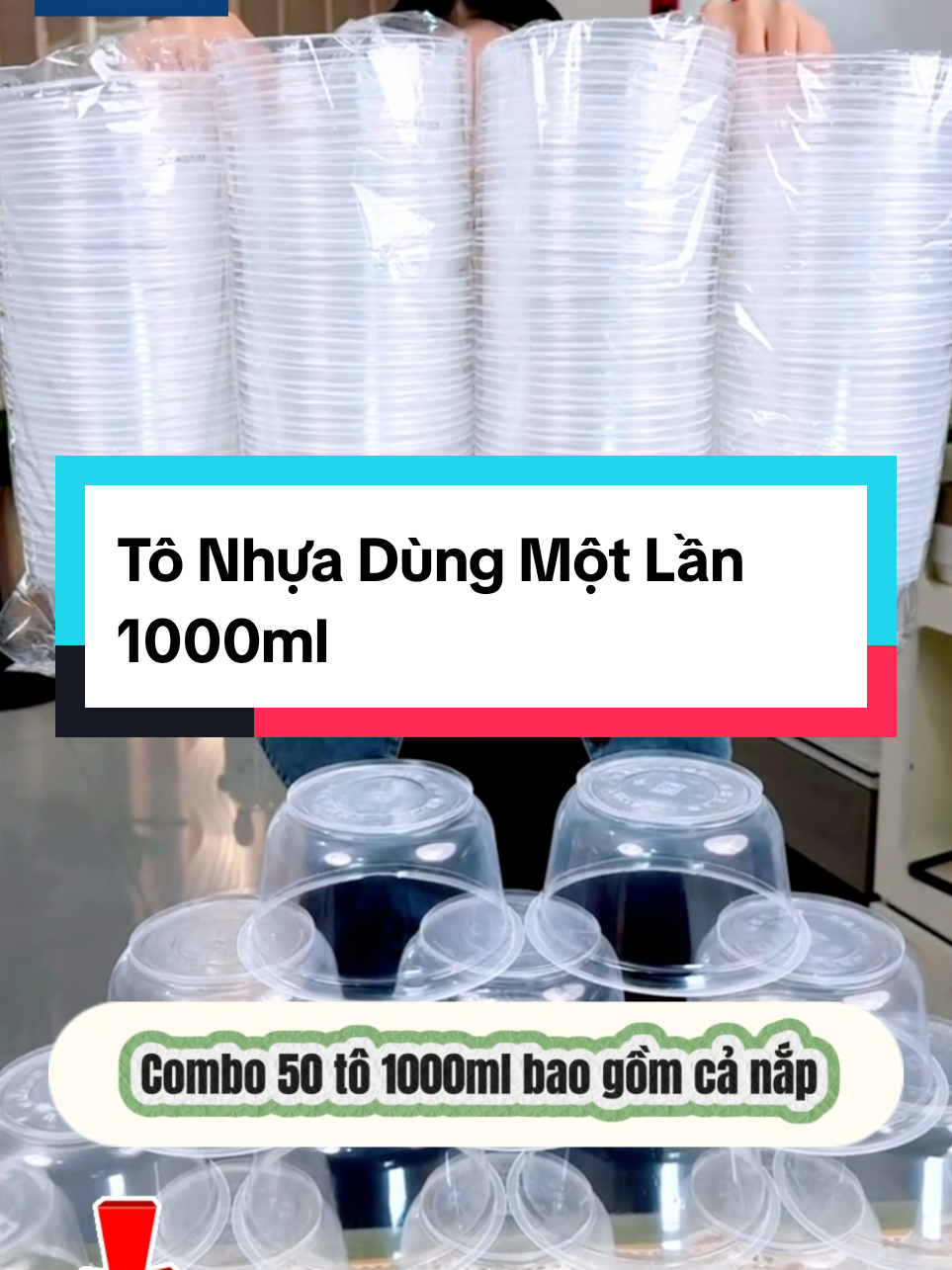 Tô nhựa dùng một lần thể tích 1000ml #tonhuadungmotlan #tonhua1000ml #tonhua #tonhuapp #thaygiadung 