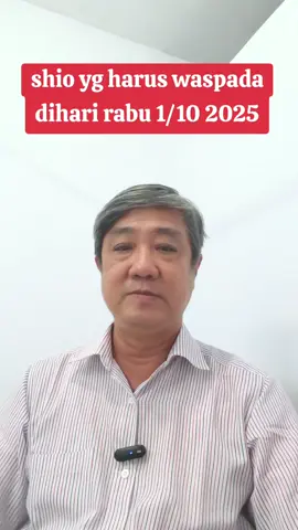 shio yg harus waspada dihari rabu 1/10 2025