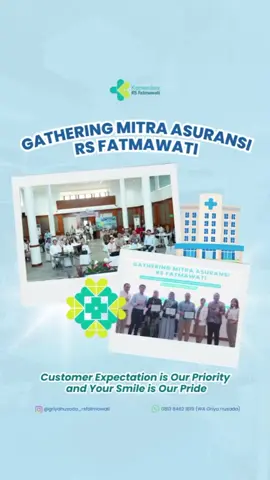 𝗚𝗮𝘁𝗵𝗲𝗿𝗶𝗻𝗴 𝗠𝗶𝘁𝗿𝗮 𝗔𝘀𝘂𝗿𝗮𝗻𝘀𝗶 𝗥𝗦 𝗙𝗮𝘁𝗺𝗮𝘄𝗮𝘁𝗶 𝟯𝟬/𝟵/𝟮𝟬𝟮𝟱 Momentum berharga ini menjadi langkah nyata untuk mempererat kerja sama dan membangun kolaborasi yang lebih sinergis antara RS Fatmawati, perusahaan Asuransi, dan TPA. 💬 𝘊𝘶𝘴𝘵𝘰𝘮𝘦𝘳 𝘌𝘹𝘱𝘦𝘤𝘵𝘢𝘵𝘪𝘰𝘯 𝘪𝘴 𝘖𝘶𝘳 𝘗𝘳𝘪𝘰𝘳𝘪𝘵𝘺, 𝘢𝘯𝘥 𝘠𝘰𝘶𝘳 𝘚𝘮𝘪𝘭𝘦 𝘪𝘴 𝘖𝘶𝘳 𝘗𝘳𝘪𝘥𝘦 Terima kasih kepada seluruh mitra atas partisipasi dan dukungannya. Bersama, kita wujudkan pelayanan kesehatan yang lebih baik, cepat, dan terpercaya 💙 📲 Info & Reservasi: 📞 WhatsApp: 0813-8462-1819 📸 Instagram: @griyahusada_rsfatmawati #RSFatmawati #GriyaHusada #1hati1fatmawati #gathering #gatheringmitraasuransi  