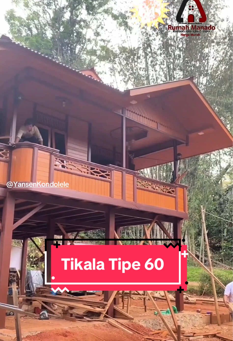 Tahap Finishing, project rumah panggung custom ukuran 6 x 10 Tikala, Toraja Utara  @Yansen Kondolele  #rumahpanggungmanado #torajasulawesiselatan #rumahpanggung #fyp #rumahimpian 