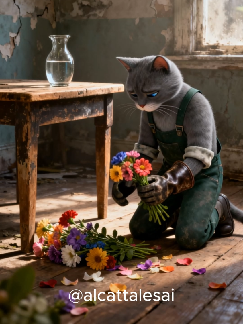 Flowers of Memory ... From Suspicion to Tears #catvideo #foryour #funnycat #aicat 