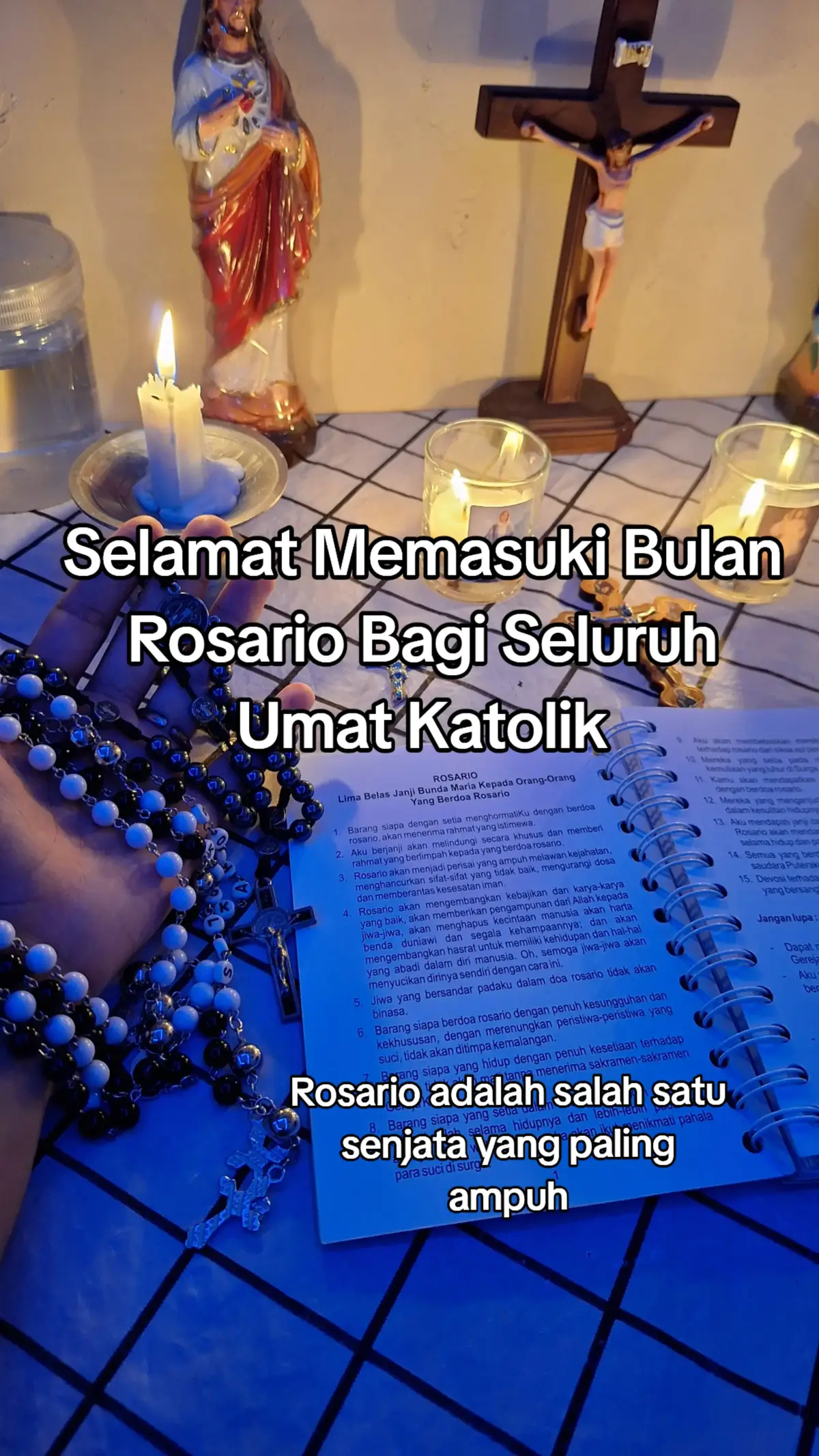 Ambil Rosariomu dan mari kita Doakan #katolikku_keren #karlossimbolon #bundamaria #vatikan #apostolicos #rosario #chatolic #catholic #katolikindonesia #fyp #fypage 