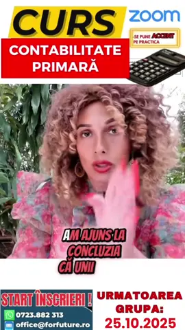 💣 NU știi contabilitate primară? Atunci pierzi timp, bani și control. 👉 Vrei să depinzi mereu de altcineva sau vrei să fii stăpân pe business-ul tău? 📌 Învață contabilitate primară — scurt, clar, practic. Fără teorie inutilă, doar ce ai nevoie CA SĂ NU TE BLOCHEZI. 🚨 Cursul începe pe 25 Octombrie 2025 🚨 📞 Înscrieri: 0723.882.313 📧 office@forfuture.ro 🌐 www.forfuture.ro/cursuri ⚡ NU mai amâna. Fie știi, fie plătești scump neștiința. #fyp #contabilitateprimara #forfuturebirouexpertcontabil #curs #zoom