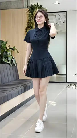 Váy thiết kế EIIY N058 dành cho nữ thiết kế dáng tiểu thư tay dài thời trang phù hợp đi làm chơi đi dự tiệc #xuhuongtiktok #viral #vaythietke #vaytieuthu #vayditiec 