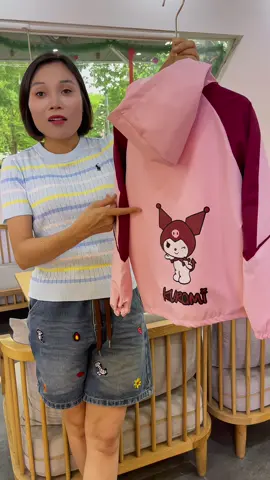 Áo khoác gió 2 lớp cho bé gái