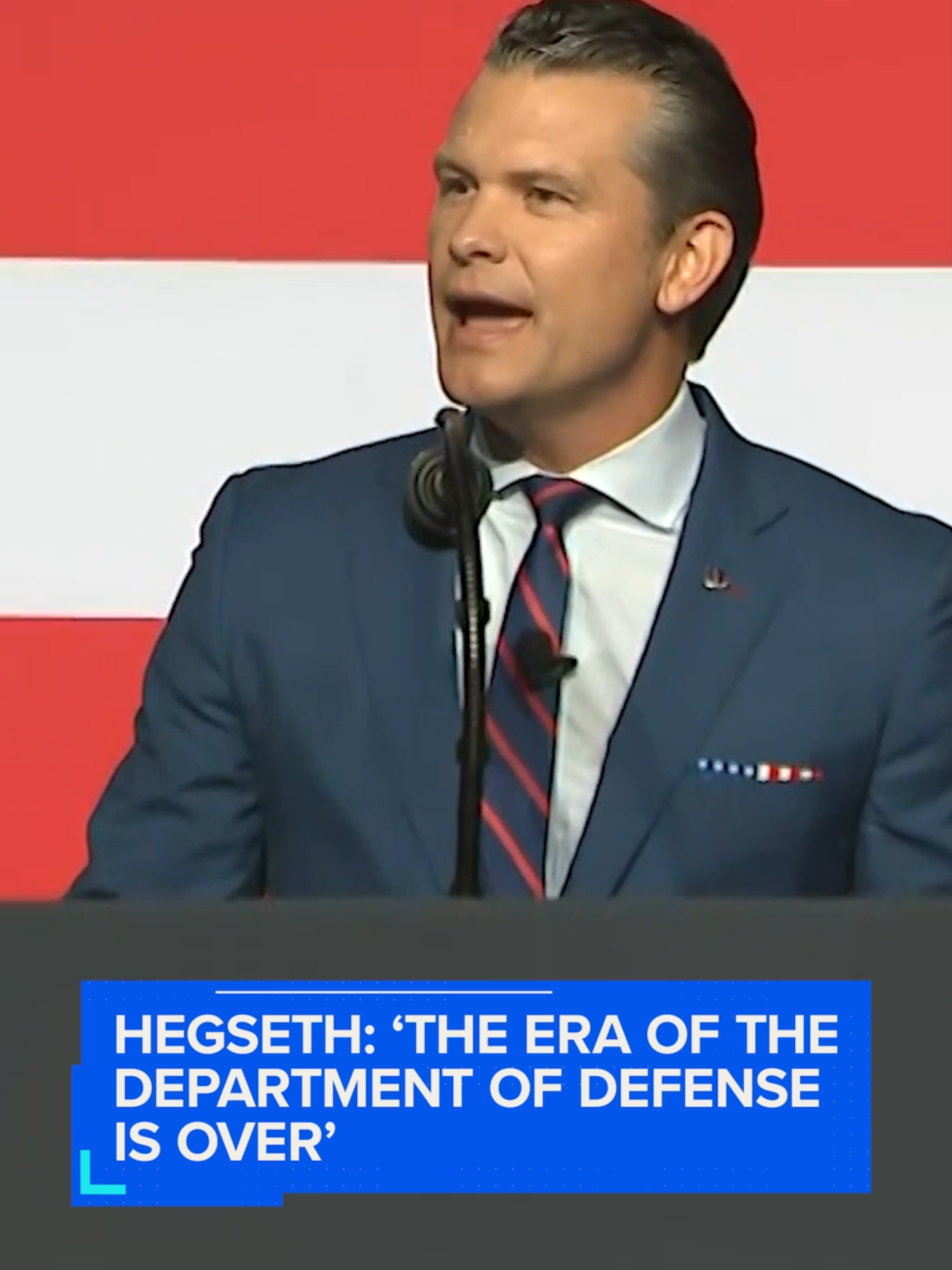 At a meeting with U.S. senior military leaders Tuesday at Quantico, Defense Secretary #PeteHegseth says, “The era of the Department of Defense is over. … To ensure peace, we must prepare for war. From this moment forward, the only mission of the newly restored Department of War is this: warfighting.”