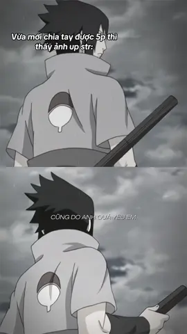ảnh buồn quá nên ảnh bỏ làng đi luôn đó, năn nỉ mãi mới chịu về #uchihasasuke #narutoshippuden #ナルト 