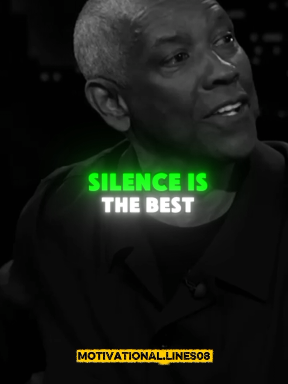 Silence Is Best Answer #denzelwashington #inspirationalquotes #motivationalquotes #success #motivation #denzelwashingtonspeech #denzelwashingtonquotes 