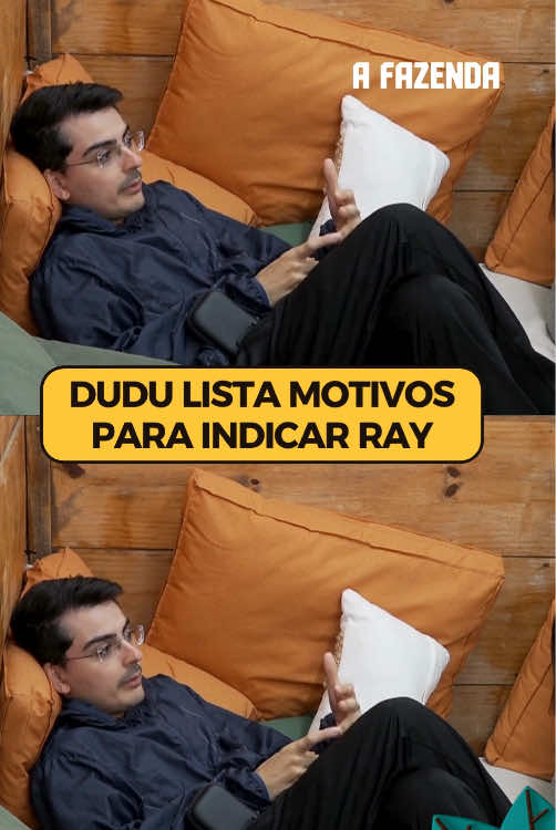 Parece que Dudu já tomou sua decisão! 🤠 Na noite de segunda (30), na casa da árvore, o Fazendeiro listou para Yoná alguns motivos que o levariam a indicar Rayane para a próxima Roça. Será que o peão vai seguir mesmo esse caminho? 🤔  Acesse RecordPlus.com para assistir à transmissão 24 horas de #AFazenda com seis sinais exclusivos 🔥
