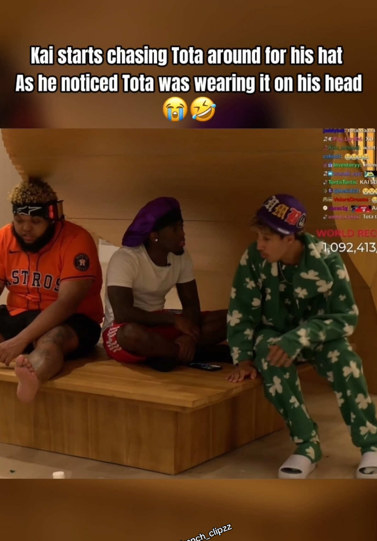Nah Tota always being chased fr 😭 #kaicenat #druski #tota #hat #kevinhart 