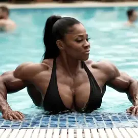 Dripping with power in the pool—imagine my strength pulling you close. The water’s just the start. Check out FBBGrowth.com. What’s your pool fantasy? 💦😘 #BodybuildingWomen #MuscleGoddess #FitnessLuxury #StrongCurves #PoolFit