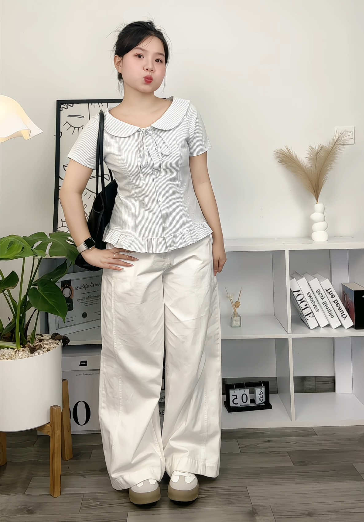 56kg lần đầu mặc size S 🤓🤓 #trendingtiktok #xuhuong #thoitrangnu #bigsize #huyền1m52 