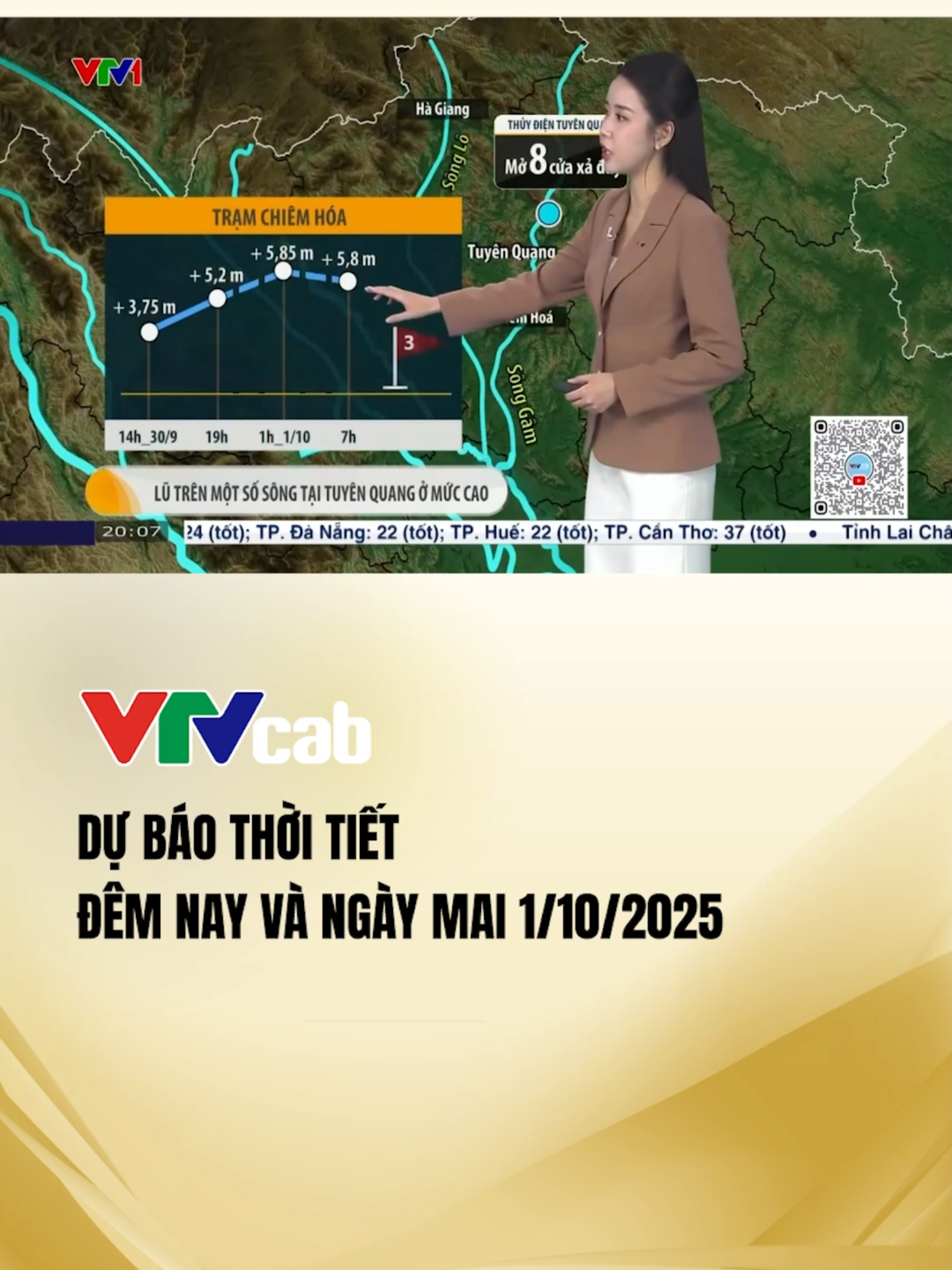#dubaothoitiet đêm nay và ngày mai 1/10/2025 #vtvcab #vtvcabthoitiet #tiktoknews #xuhuong #thoitiethomnay