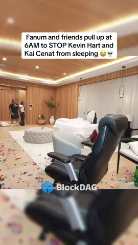Fanum and friends pull up at 6AM to STOP Kevin Hart and Kai Cenat from sleeping 😭💀 #kevinhart #kaicenat #druski #fyp #mafiathon3 