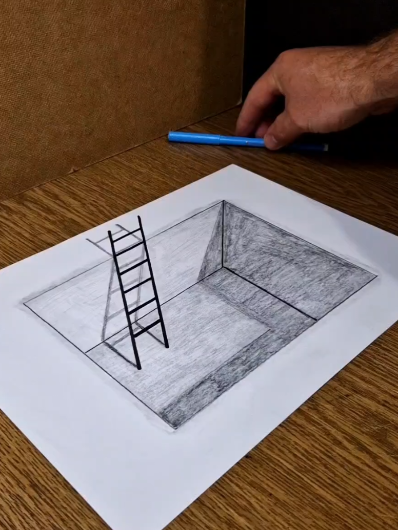 Amazing 3D Real Illusion on Paper 😲🤯 #crazy #bestvideo #howtodo #realpicture #creation #creative #viral_video #viralvideotiktok #tik_tok #fyppp #fyp_viral_video #artwork #omg #3dprinting #3ddrawing #artwork #3dillusion #3dart #3dfigure #amazing #opticalillusion 