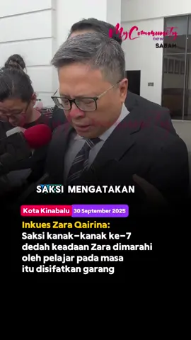 Menurut peguam kepada ibu Zara, Rizwandean M Borhan, saksi kanak-kanak ketujuh tampil mendedahkan keadaan Zara dimarah pada malam tersebut. 