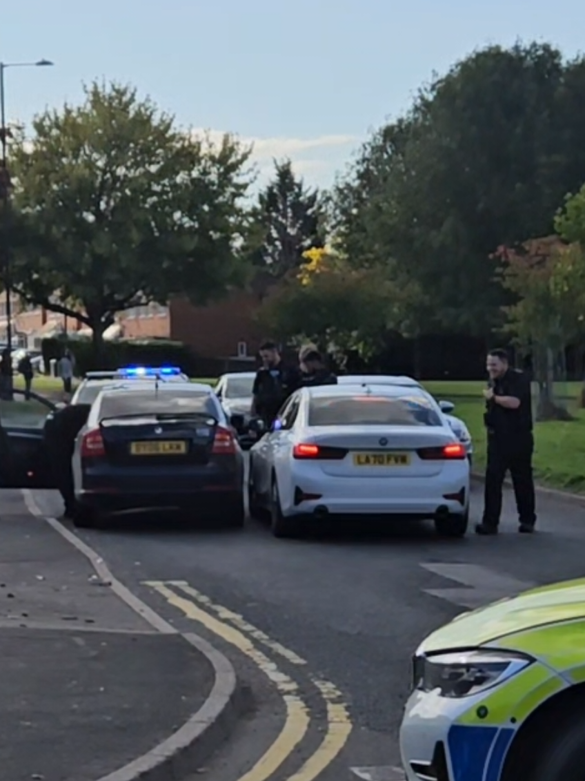 Car chase crash great barr! #crash #chase #police #birmingham #jameswatt 
