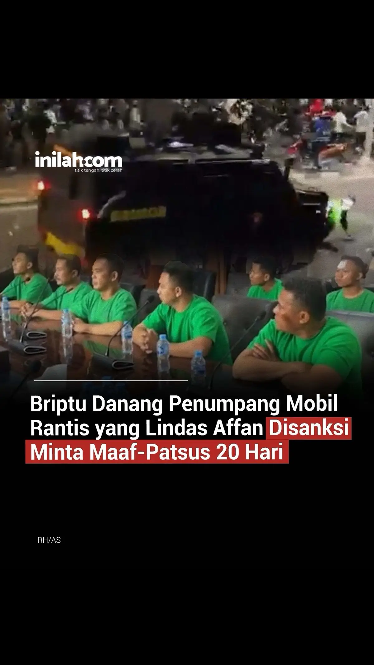 Sidang Komisi Kode Etik Polri (KKEP) terhadap Briptu Danang, anggota Brimob yang terlibat dalam insiden meninggalnya pengemudi ojek online Affan Kurniawan, telah rampung. Briptu Danang dinyatakan melanggar Pasal 5 Ayat 1 Huruf C Perpol No. 7 Tahun 2022 tentang Kode Etik Profesi Polri. Ia dijatuhi sanksi etika dan administratif oleh majelis sidang. Sanksi Etika: * Dinyatakan melakukan perbuatan tercela * Wajib menyampaikan permintaan maaf secara lisan di hadapan sidang KKEP * Wajib membuat permintaan maaf tertulis kepada pimpinan Polri Sanksi Administratif: * Penempatan dalam tempat khusus selama 20 hari, terhitung sejak 29 Agustus hingga 17 September 2025 * Penempatan dijalankan di ruang Patsus Biroprovos Divpropam Polri dan Korbrimob Polri Insiden tragis ini terjadi saat Briptu Danang menjadi penumpang kendaraan taktis (rantis) yang melindas Affan Kurniawan hingga tewas, memicu kemarahan publik dan desakan transparansi hukum. - Selengkapnya kunjungi website dengan klik link di bio atau download aplikasi di AppStore dan Google Play Store. #inilahNews #AffanKurniawan #Ojol #RantisBrimob #Inilahcom #titiktengah #titikcerah 