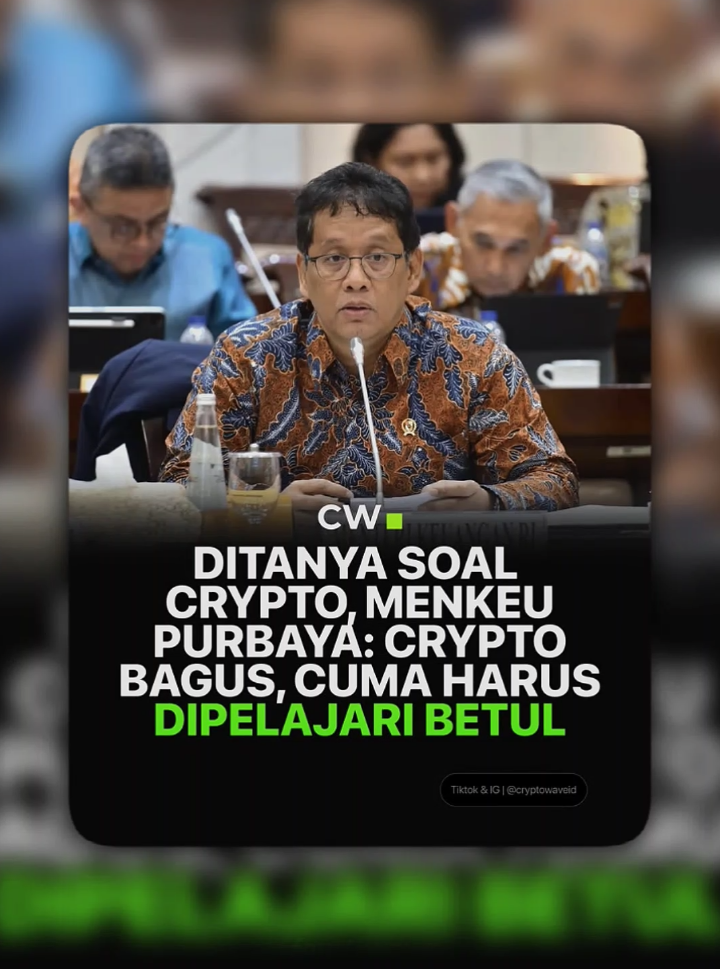 tanggapan pak menkeu purbaya soal crypto 🚨 Menteri Keuangan RI, Purbaya Yudhi Sadewa, menanggapi tren maraknya generasi muda Indonesia, khususnya Gen Z, yang mulai berani berinvestasi di aset kripto. la menilai langkah ini positif, namun tetap membutuhkan pemahaman mendalam agar tidak sekadar ikut tren. 