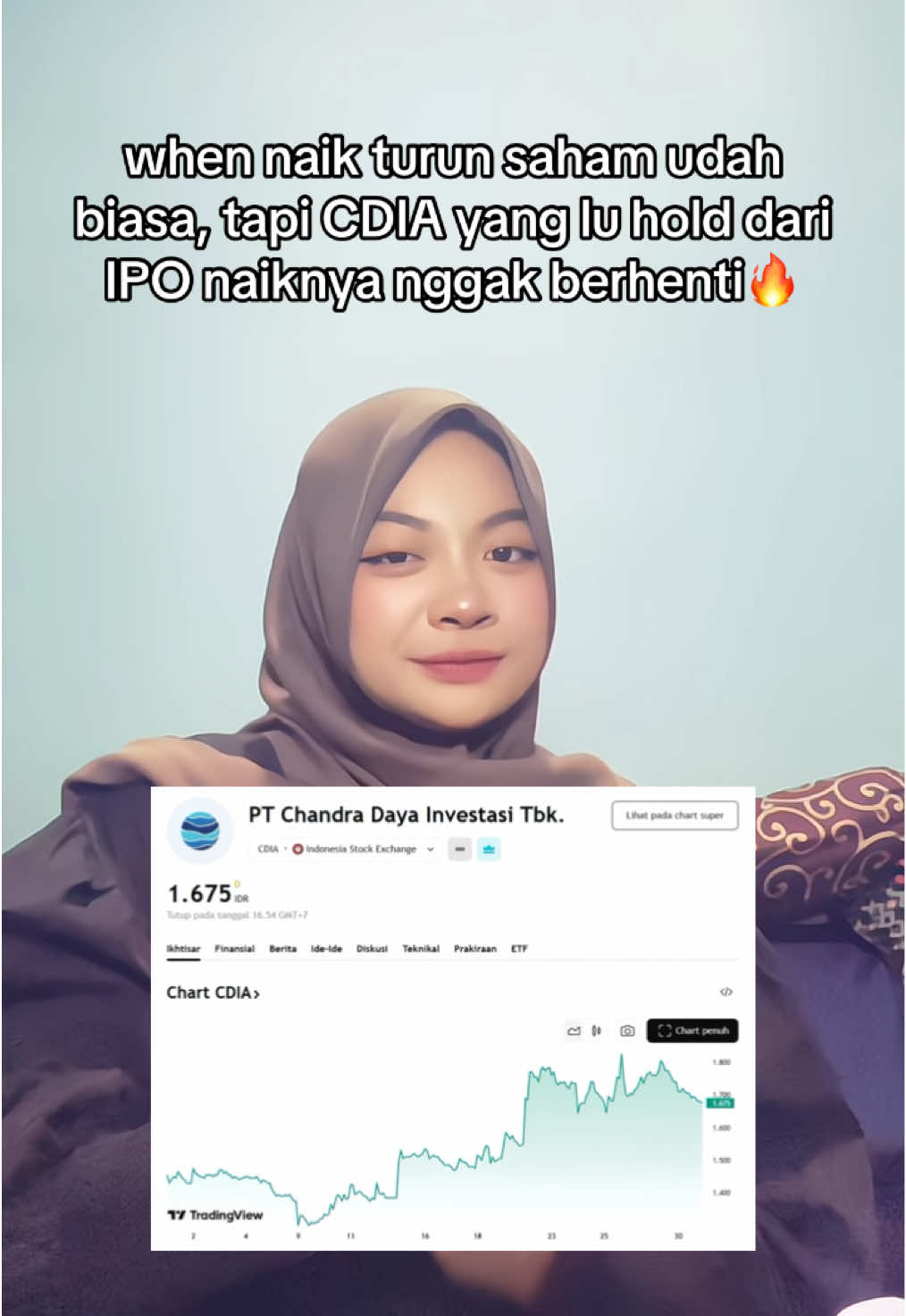 walau cuman 1 lot yang penting baik terossss 📉📉🔥🔥menyala CDIA kuuu #infosaham #belajarsaham #fypage #kontensaham #belajarsahampemula #investasi #saham 