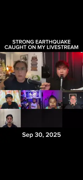 STRONG EARTHQUAKE! This was caught on my livestream tonight, Sep 30, 2025 at around 10pm. ‘Matira Ang Matibay’ Will be postponed tomorrow. Keep safe everyone! 🙏🏼🥹#CebuEarthquake