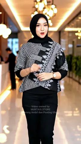 Blouse wanita katun panjang V-Neck Baju Cewek Kerja Motif Dewasa #promoguncang1010 #gajiansale #atasanwanita #blousekekinian #blousecroptop 