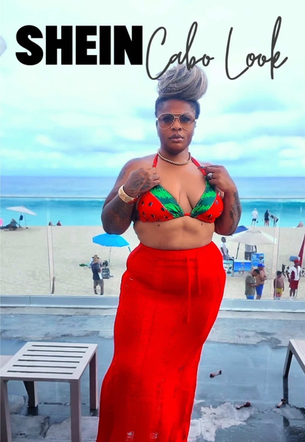 We love a good resort look & @SHEIN never lets me down for my vacation wear🏝️ Let me know if yall want links🔗 #baltimorecontentcreator #resortwear #vacationfits #plussizeootd #midsizeoutfitinspo 