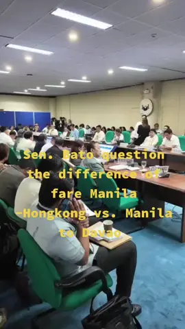 Sen. Bato question the difference of fare Manila -Hongkong vs. Manila to Davao 