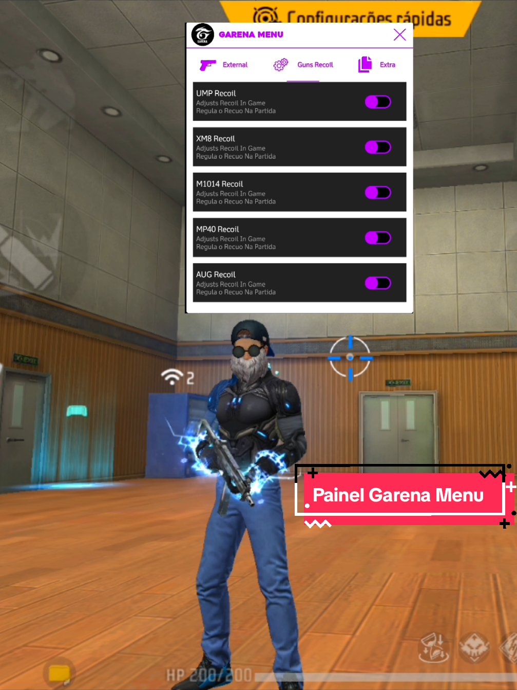 PAINEL GARENA MENU ⚒️ #painel #painelheadtrick #headtricking #garenamenu #paineltelaesticada 