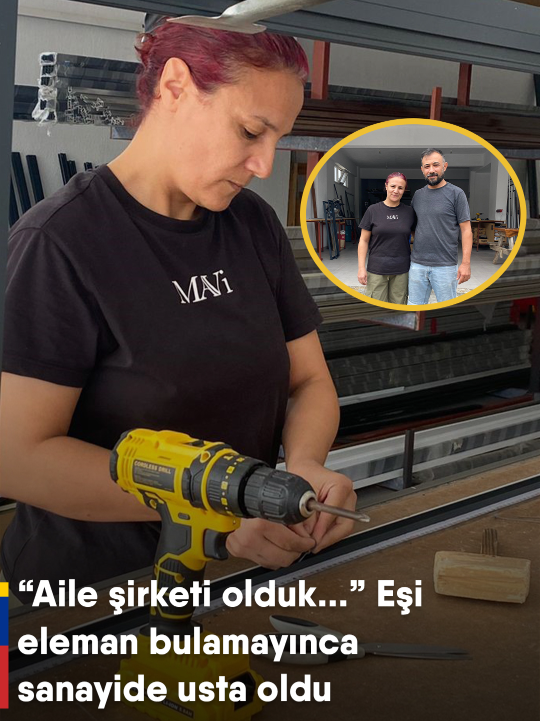 🔴 Eşinin eleman bulamaması üzerine başladığı sineklik ve perde işinde kısa sürede ustalaştı. 📌 Birlikte çalıştığı eşiyle işlerini aile şirketine dönüştürmenin mutluluğunu yaşıyor.
