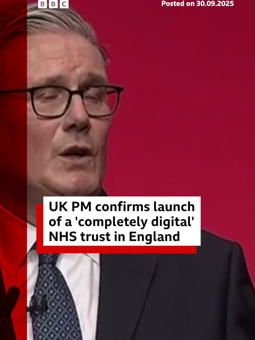 The service is set to be phased in from 2027 in England. #KeirStarmer #NHSOnline #LabourParty #LabourPartyConference #NHS #BBCNews