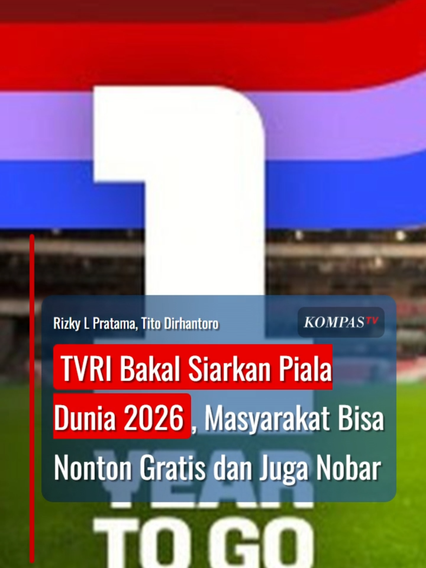 Anggota Komisi VII DPR RI, Hendry Munief, menyambut baik rencana penugasan Lembaga Penyiaran Publik Televisi Republik Indonesia (LPP TVRI) sebagai pemegang hak siar Piala Dunia 2026.  Dengan penunjukan ini, masyarakat dapat menikmati pertandingan sepak bola bergengsi empat tahunan tersebut secara gratis. Sahabat KompasTV juga bisa memperoleh informasi terkini melalui website: www.kompas.tv #dpr #tvri #pialadunia #worldcup #pialadunia2026 #nobar #sepakbola