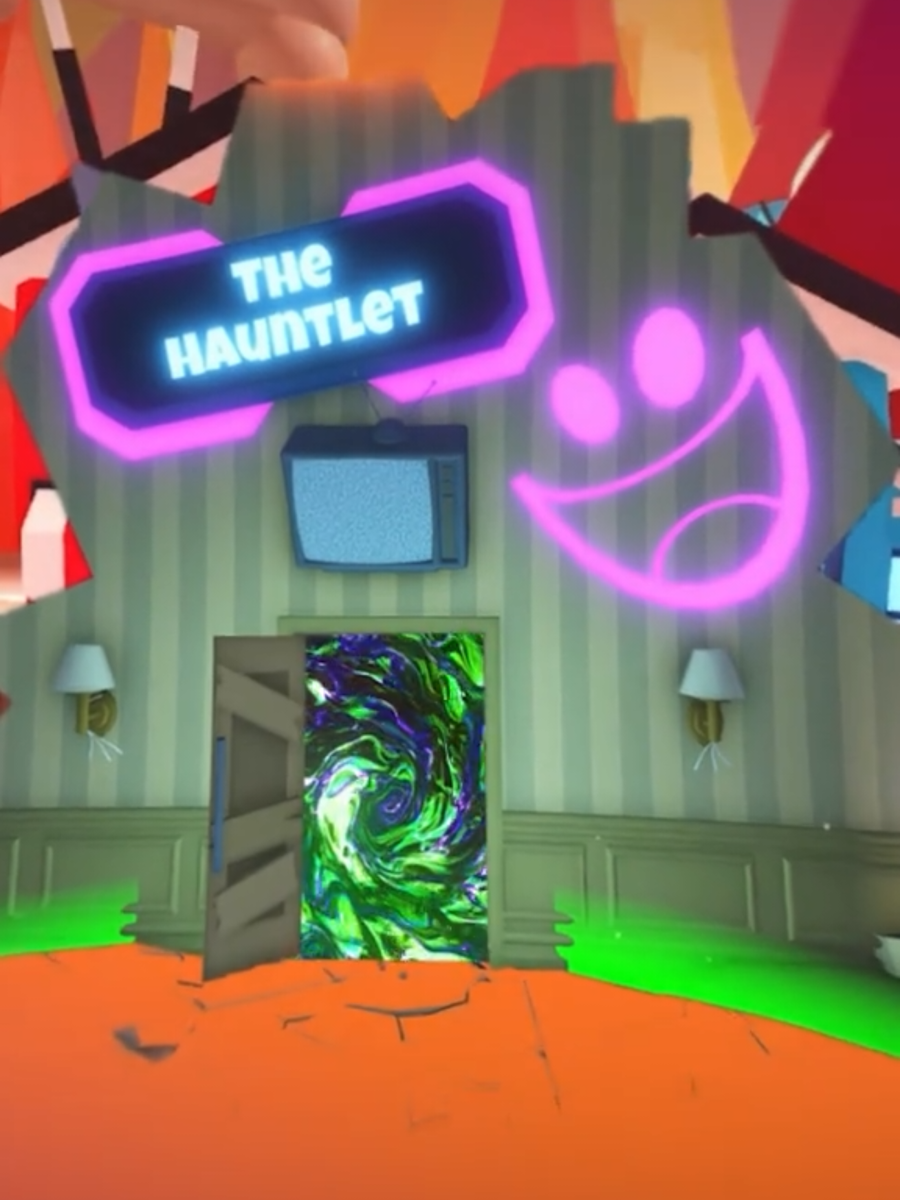 Get ready to escape The Hauntlet in Patchy's Arcade this FRIDAY! 👻 #robloxadoptme