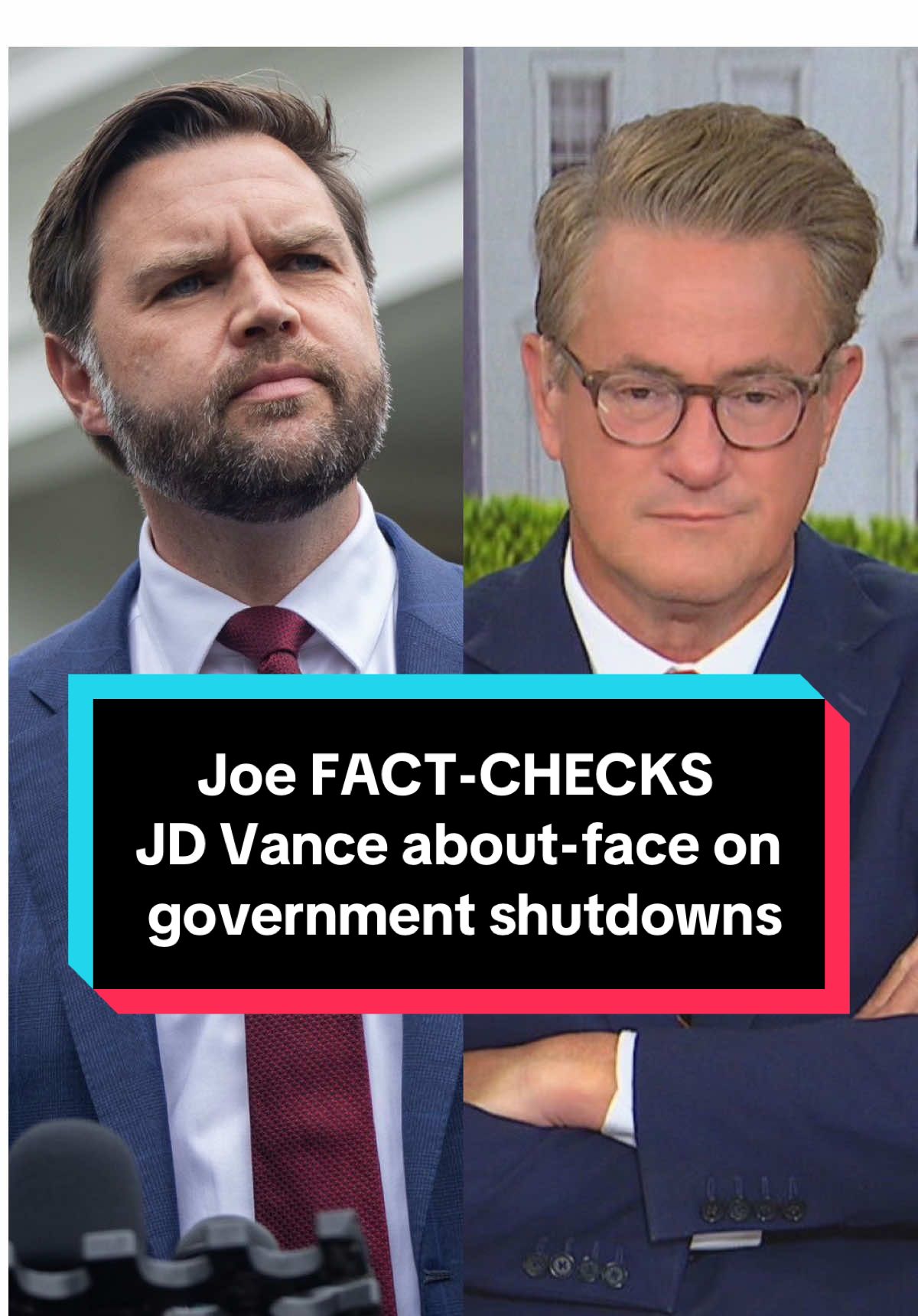 As the clock ticks toward a possible shutdown, JD Vance now says policy fights should never be used as leverage.  On #MorningJoe, Joe Scarborough pointed to Vance’s own past comments urging Republicans to do exactly that — calling it another striking flip-flop. #news  #factcheck #washington #politics 